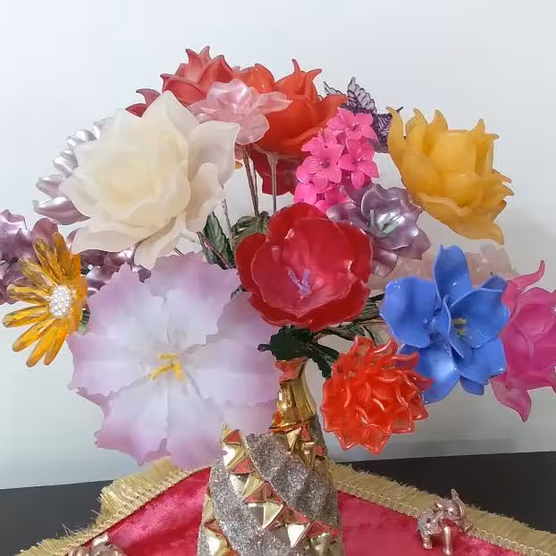 پک 30 عددی گل کریستالی با پیک رایگان