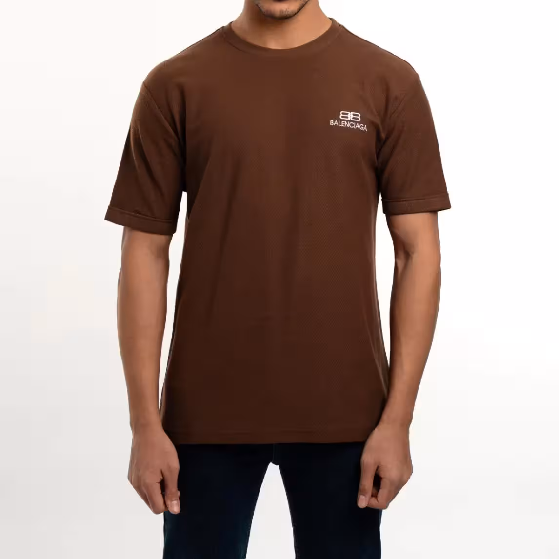 تیشرت بیسکوییتی بالنسیاگا قهوه ای کد 104109