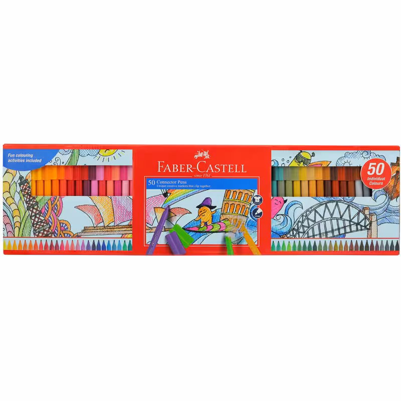 ماژیک رنگ آمیزی 50 رنگ فابرکاستل مدل Connector pens