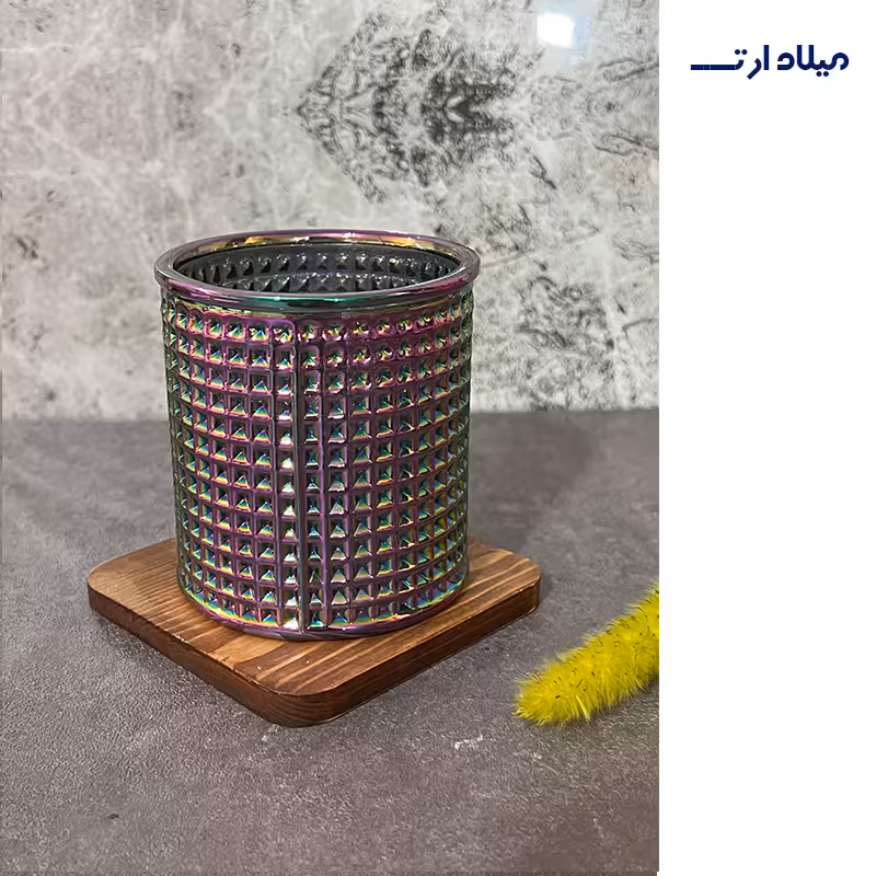 لیوان شطرنجی کروم ارتفاع 8.5 قطر 7.5