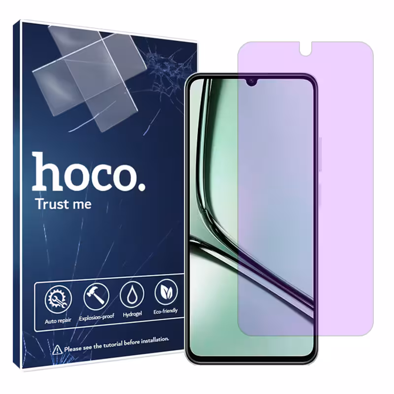 گلس ریلمی Note 60x مدل هیدروژلی آنتی پرپل برند هوکو کد S