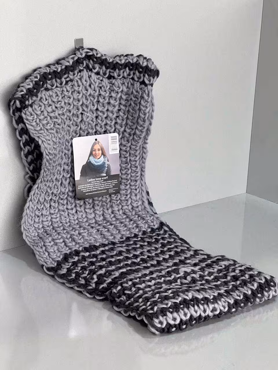 شال گردنی زنانه حلقه‌ای بافت درشت هلندی