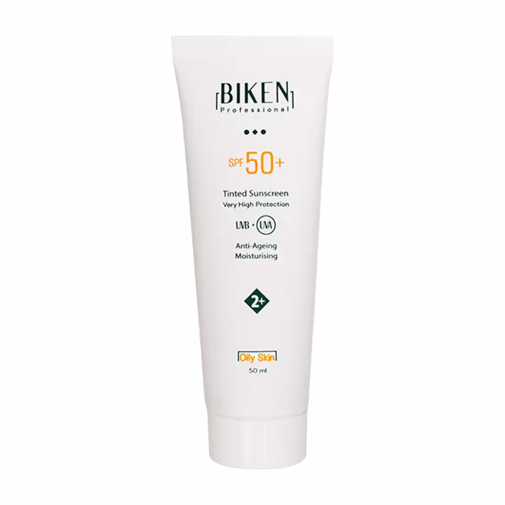 کرم ضد آفتاب رنگی مدل  2 پوست چرب50 میلی لیتر بیکن BIKEN