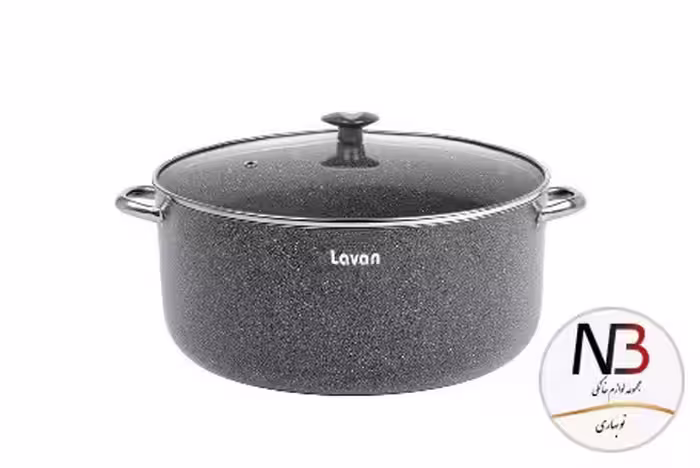 قابلمه گرانیتی درب شیشه ای لاوان مدل تیتان سایز 28