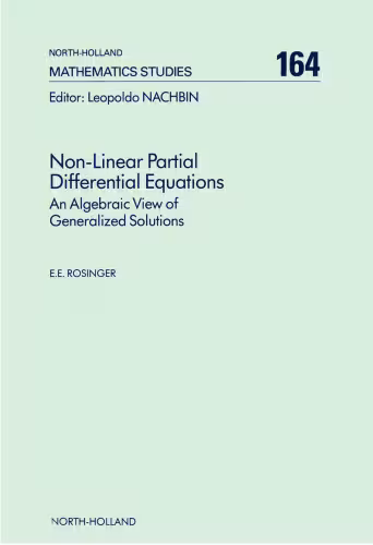 خرید و دانلود نسخه کامل کتاب Non-Linear Partial Differential Equati0Ns