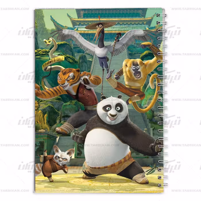 دفتر مشق کارتون پاندای کونگ فو کار