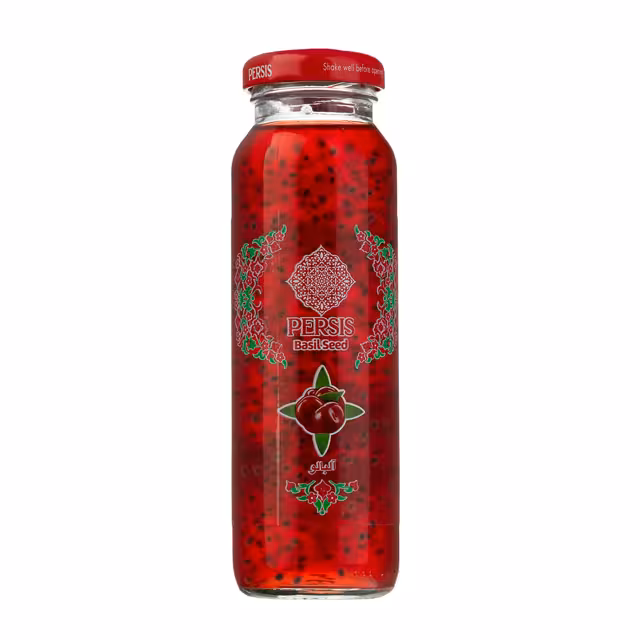 نوشیدنی تخم شربتی آلبالو پرسیس 200 میلی لیتری