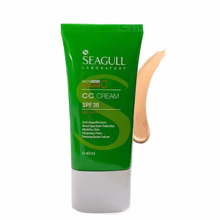 CC کرم رنگی متعادل کننده چربی پوست سی گل SPF 30 ( 40 میل)