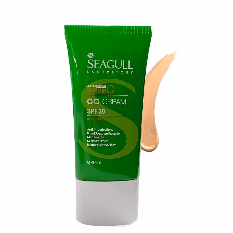 CC کرم رنگی متعادل کننده چربی پوست سی گل SPF 30 ( 40 میل)