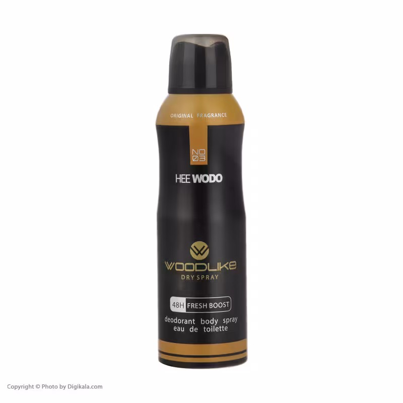 اسپری خوش بو کننده بدن وودلایک مدل Hee Wodo حجم 200 میلی لیتر
