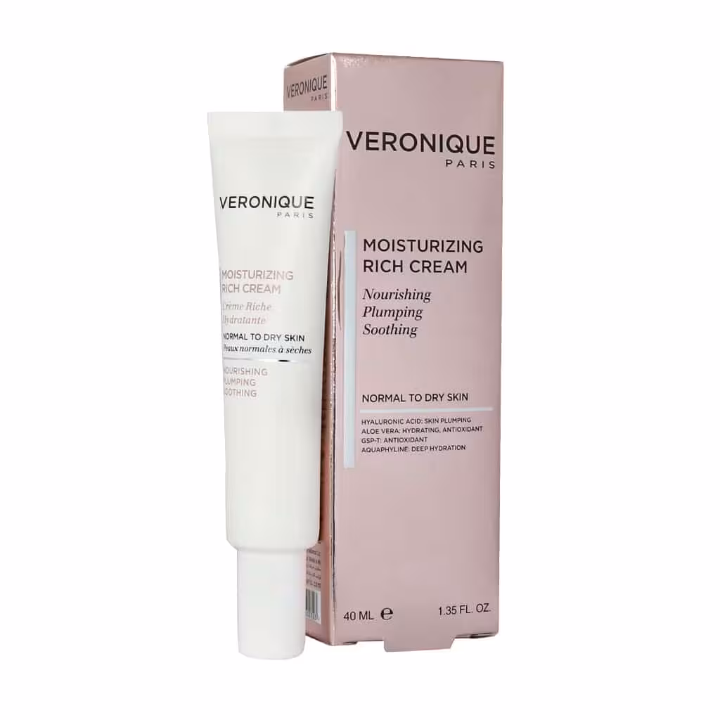 کرم مرطوب کننده ریچ ورونیک مناسب پوست نرمال تا خشک 40 میلی لیتر Veronique Moisturizing Rich Cream For Normal To Dry Skin 40 ml