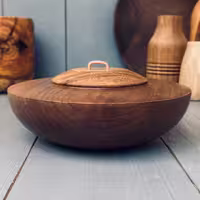 ظرف چوبی دربدار گردو کد 979