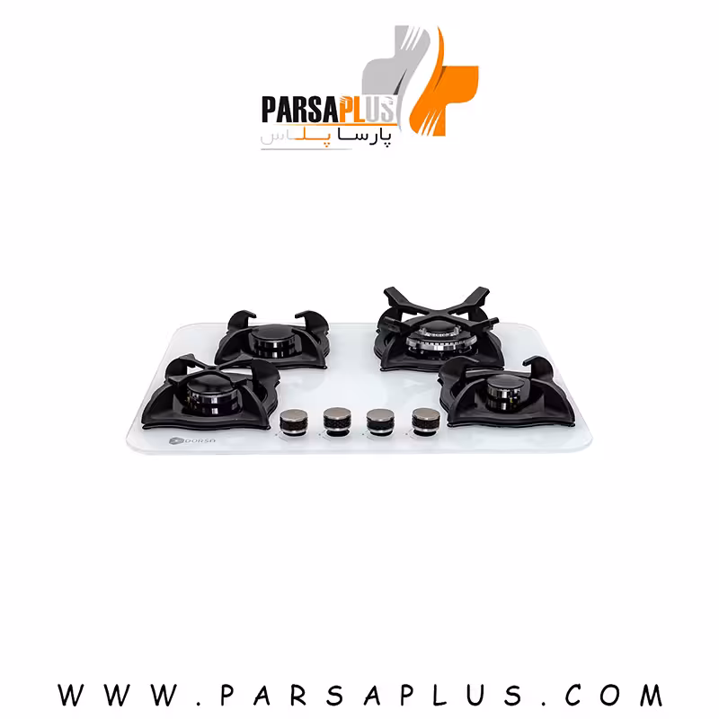 اجاق گاز شیشه ای سفید درسا مدل آنا