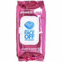 دستمال مرطوب پاک کننده آرایش گیلاس ژاپنی درب دار فیس آف دافی