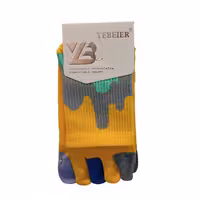 جوراب انگشتی فری سایز طرح پاستلی