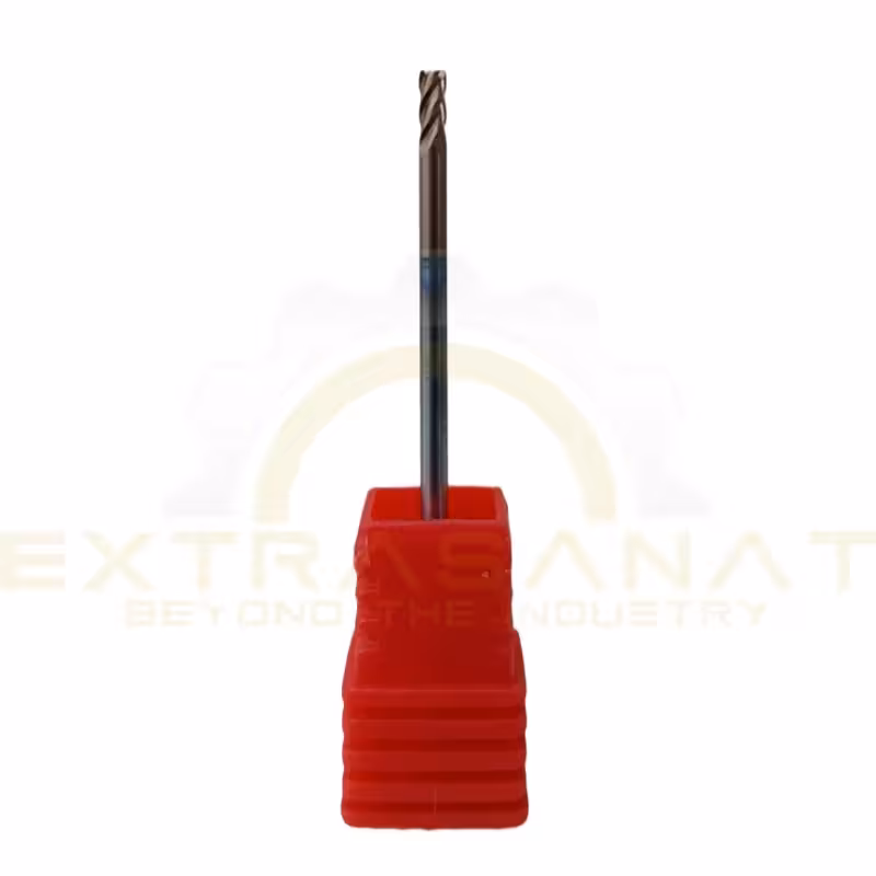 فرز انگشتی الماس 2x5x2Dx50L-4F HRC55 برند Max Power