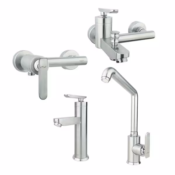 ست شیرآلات راسان مدل فلورا کروم مات