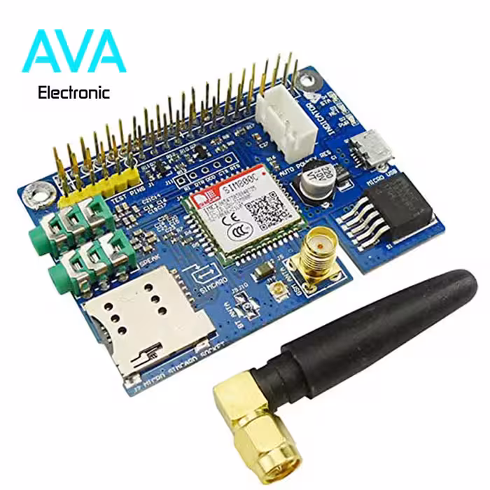 شیلد sim800C مخصوص رزبری پای Raspberry Pi GSM Shield به همراه آنتن