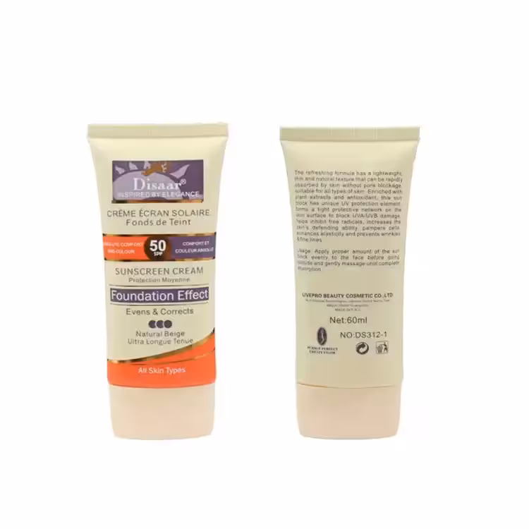 ضد آفتاب دیسار disaar spf50 foundation effect