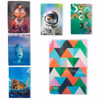 دفتر 80برگ تک خط فنری جلد شده طرح کلاسیک الیپون کد  63124