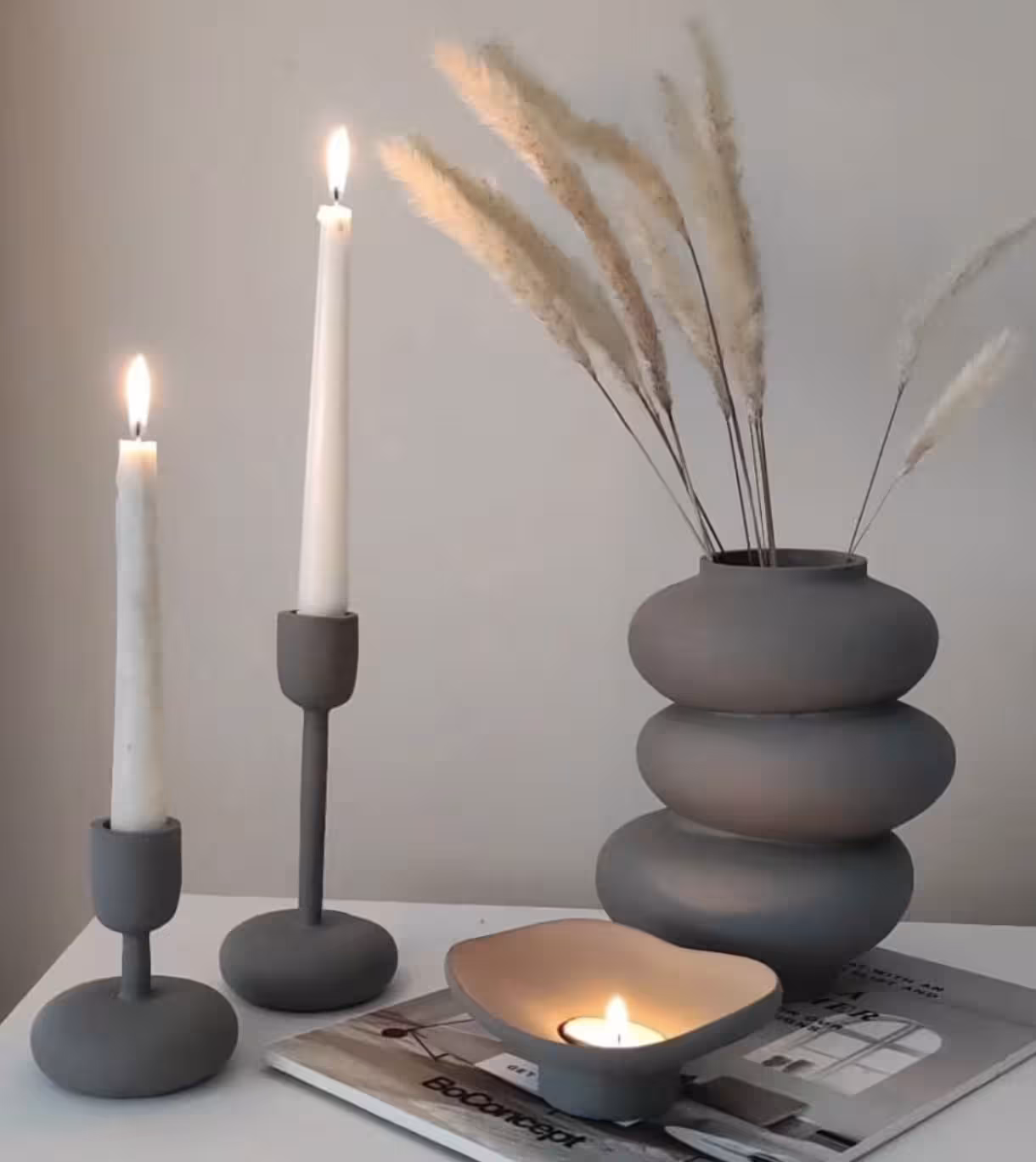 ست گلدان وجاشمعی کدکالا 528