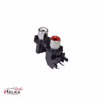 جک مادگی روبردی 2تایی سه‌پایه AV/RCA
