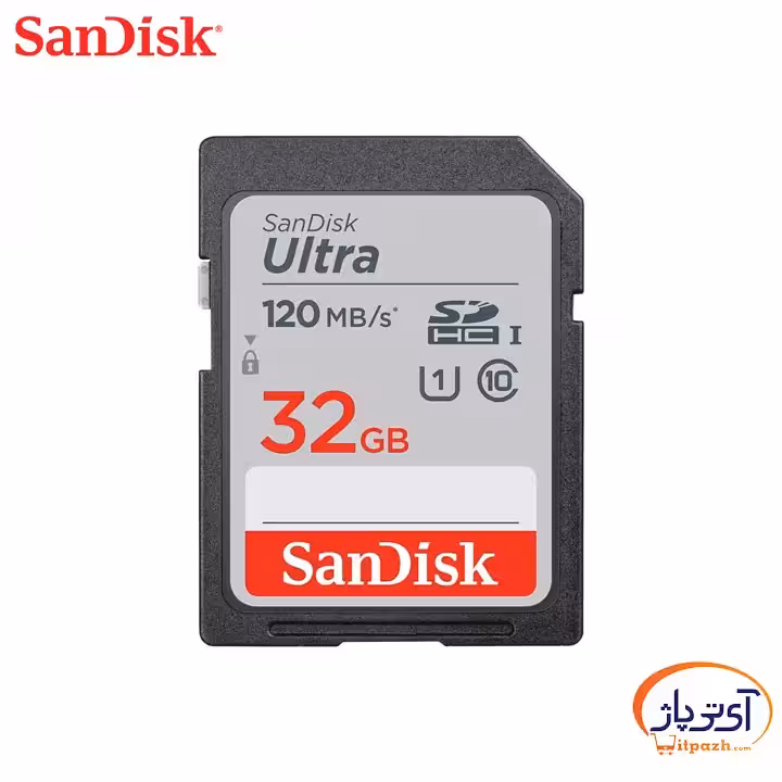 کارت حافظه SDXC U1 سن دیسک ظرفیت 32 گیگابایت سرعت 120MB/s