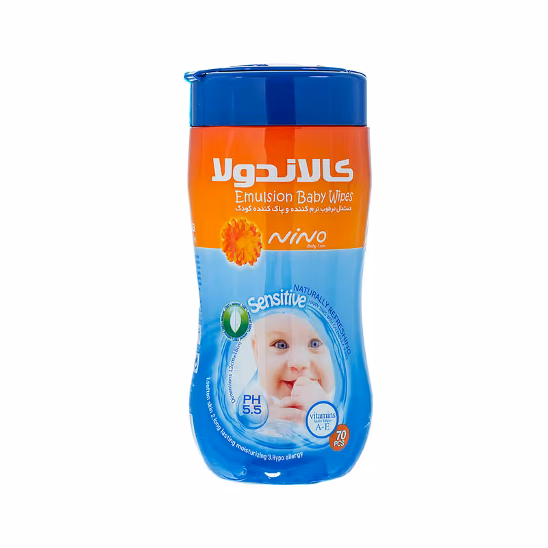 دستمال مرطوب استوانه ای کودک نینو حاوی عصاره کالاندولا