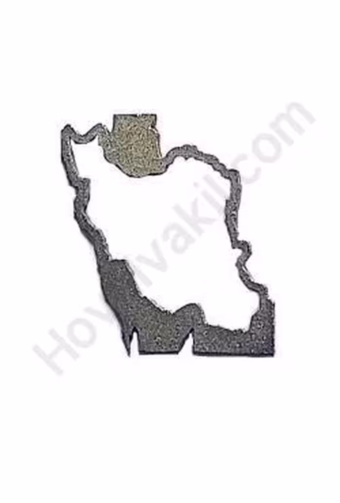 بج سینه طرح ایران رنگ نقره ای مدل 2