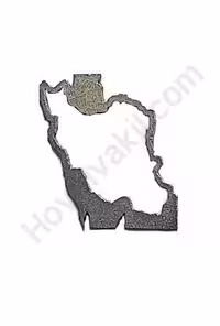 بج سینه طرح ایران رنگ نقره ای مدل 2