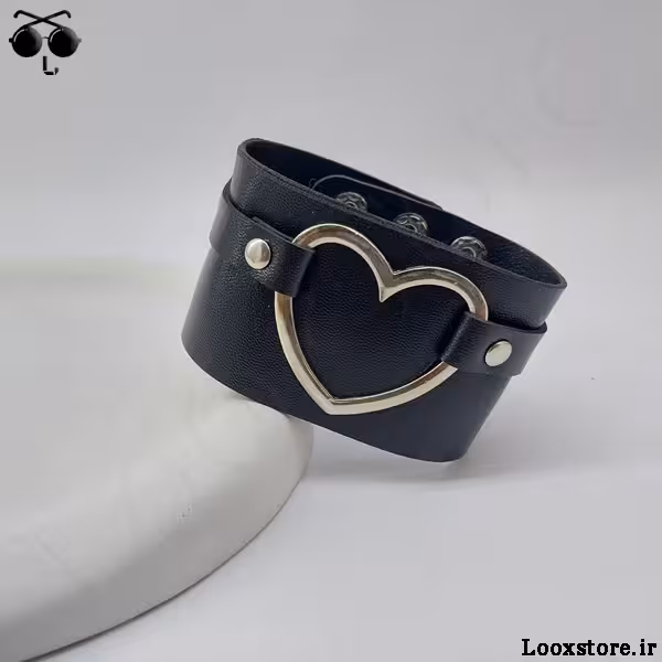 دستبند چرم قلبی خفن و شاخ