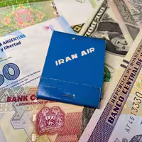 کبریت کتابی با طرح ایران ایر
