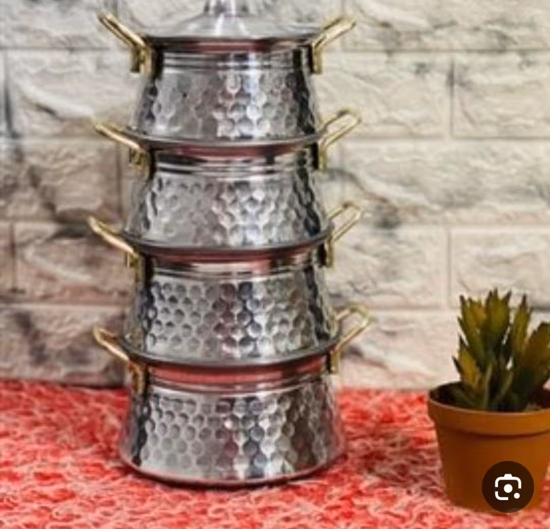 دیگ زنجانی چکشی  سه سایز 18.22..24