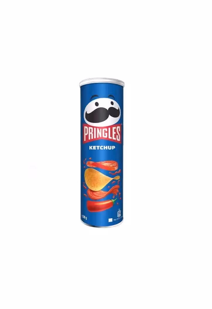 چیپس پرینکلس PRINGLES با طعم KETCHUP وزن 165 گرم