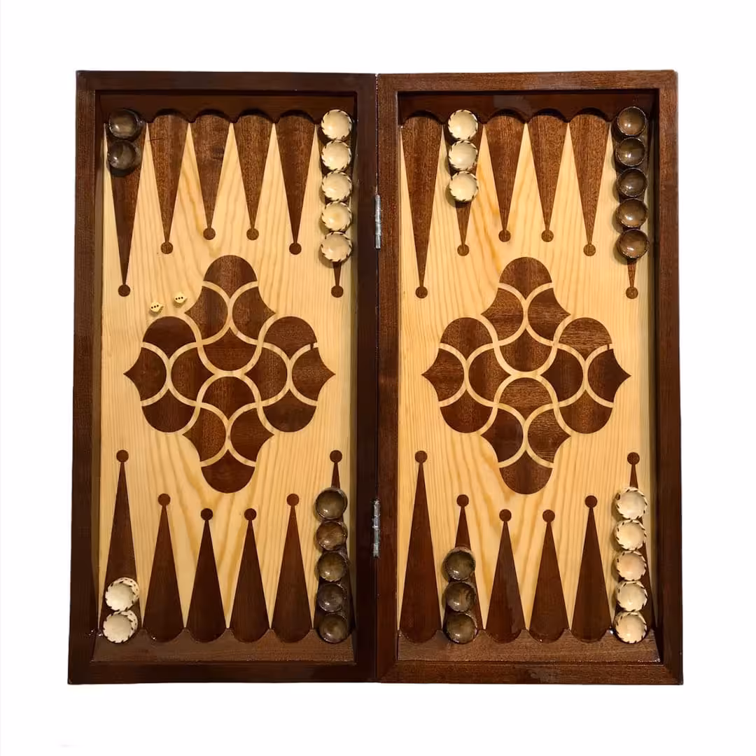 تخته نرد 60 سانتی طرح ساپلی (روشن)