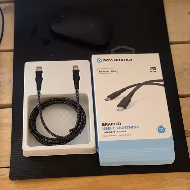 کابل فست شارژر لایتینگ پاورولوژی USB TO Lighting