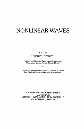 خرید و دانلود نسخه کامل کتاب Nonlinear Waves
