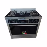 اجاق گاز طرح فر تکنو پروسا techno مدل 13500 سیلور صفحه شیشه