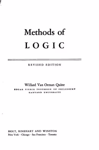 خرید و دانلود نسخه کامل کتاب Methods of Logic