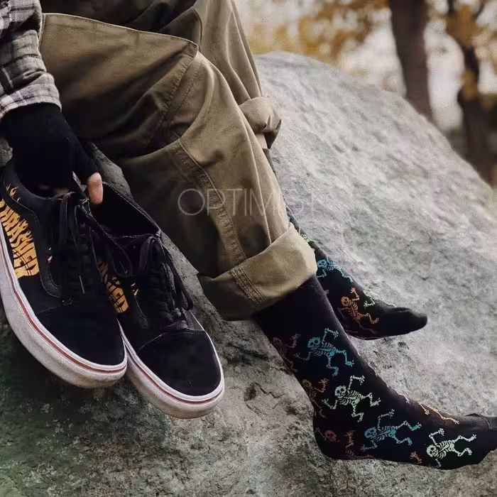 جوراب اسکلت دنس ساقدار نخ پنبه فری سایز