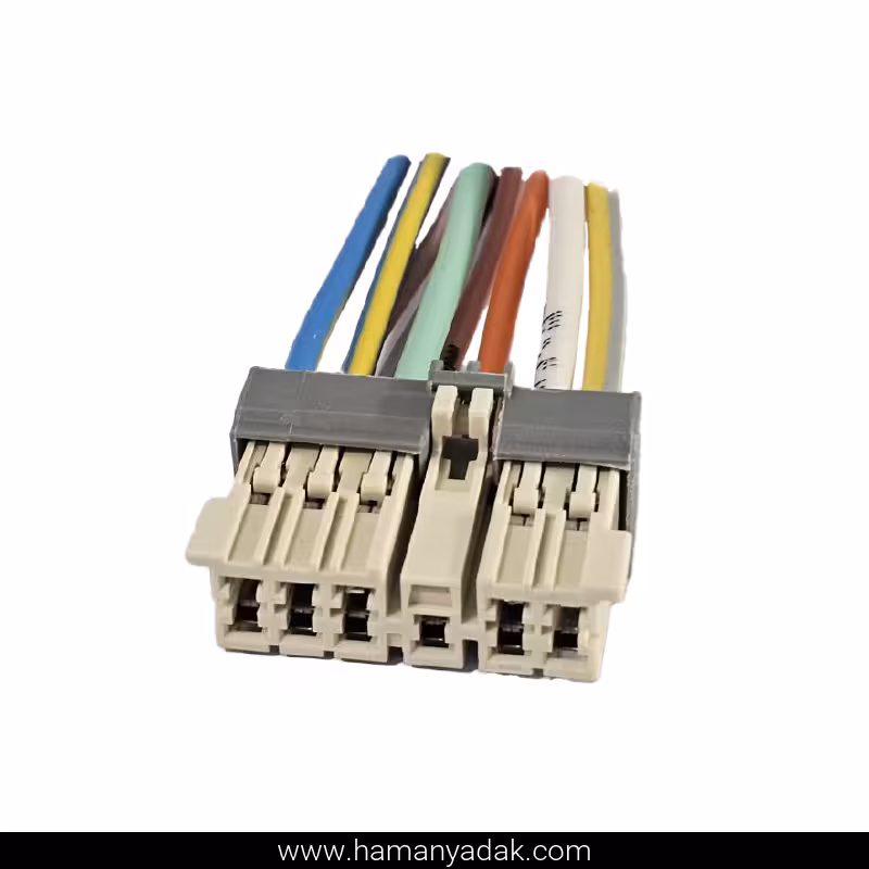 سوکت 11 فیش مادگی سفید زیر داشبورد پژو (بخاری) برند  BBZ