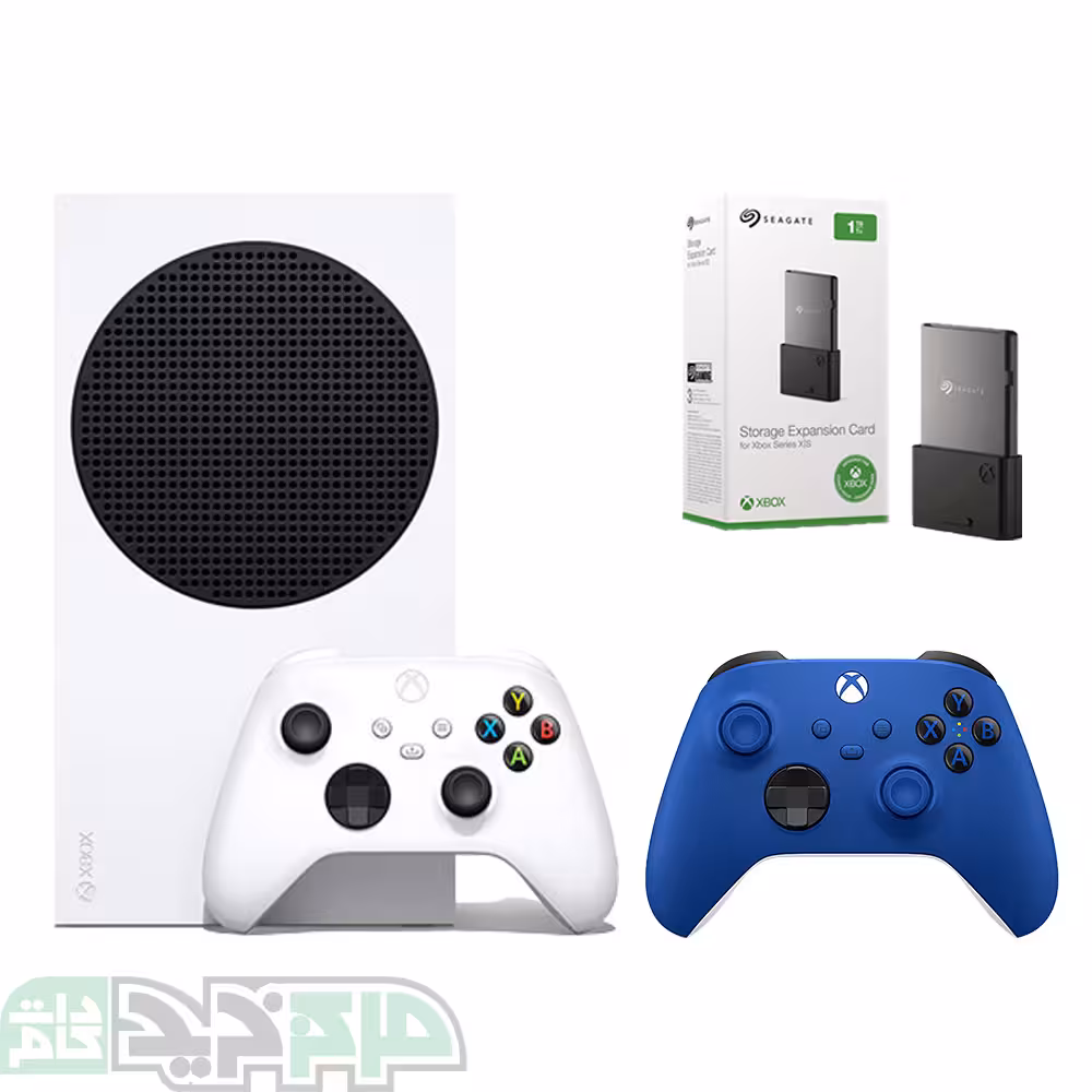 ایکس باکس سری اس با دسته آبی و هارد اکسترنال