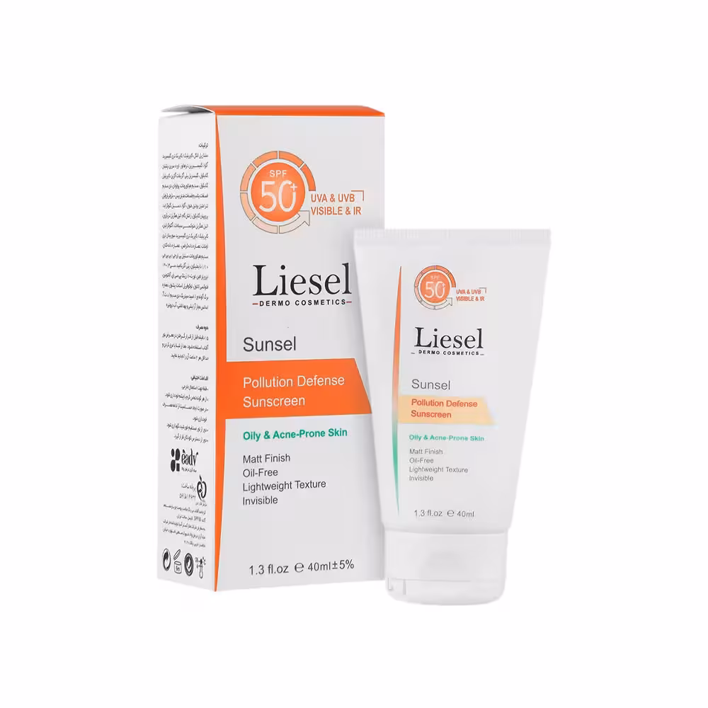 کرم ضد آفتاب بی رنگ پوست های چرب SPF50 لایسل 40 میلی لیتر