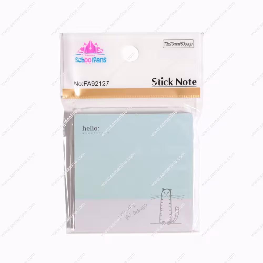 کاغذ یادداشت ( استیک نوت ) اسکول فنس کد FA9212 رنگ سبز روشن