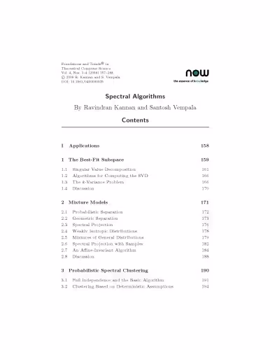 خرید و دانلود نسخه کامل کتاب Spectral Algorithms