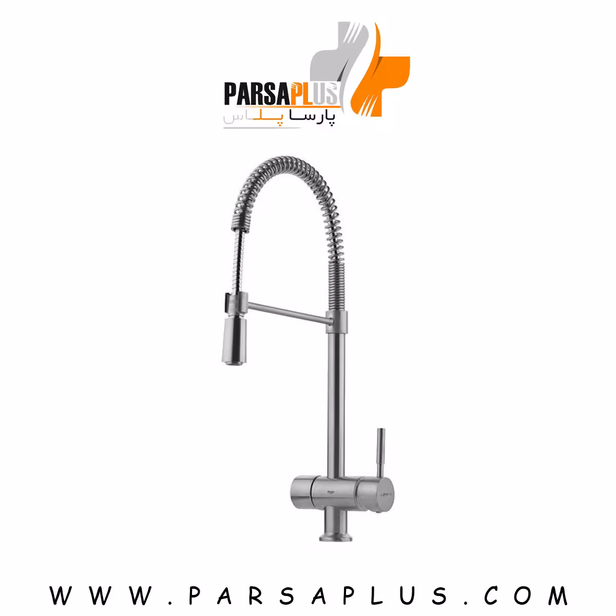 شیر آشپزخانه شودر مدل آلستر فنری کروم مات