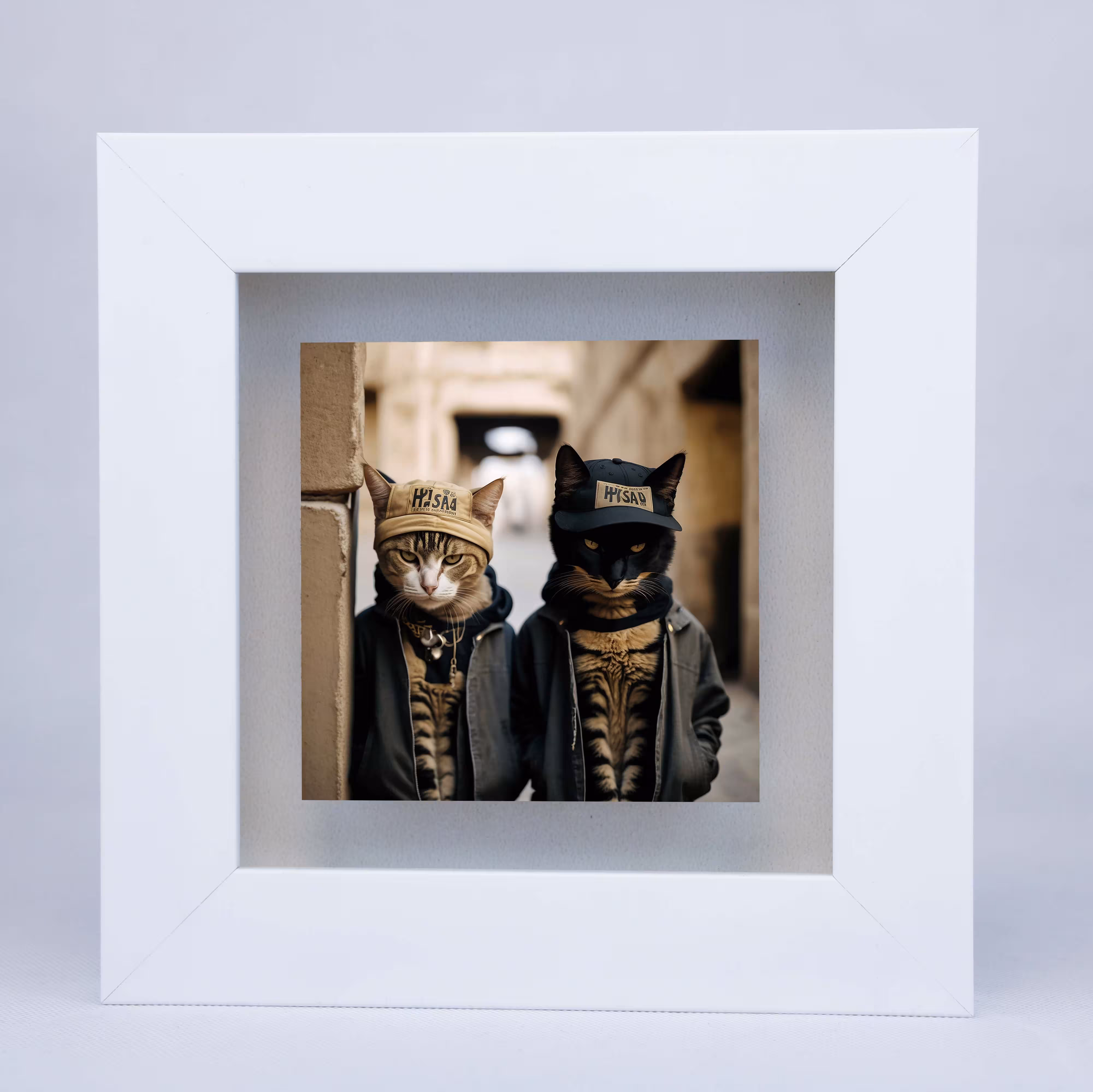 تابلو کاشی طرح هوش مصنوعی گربه سایز 10 در 10 کد 014