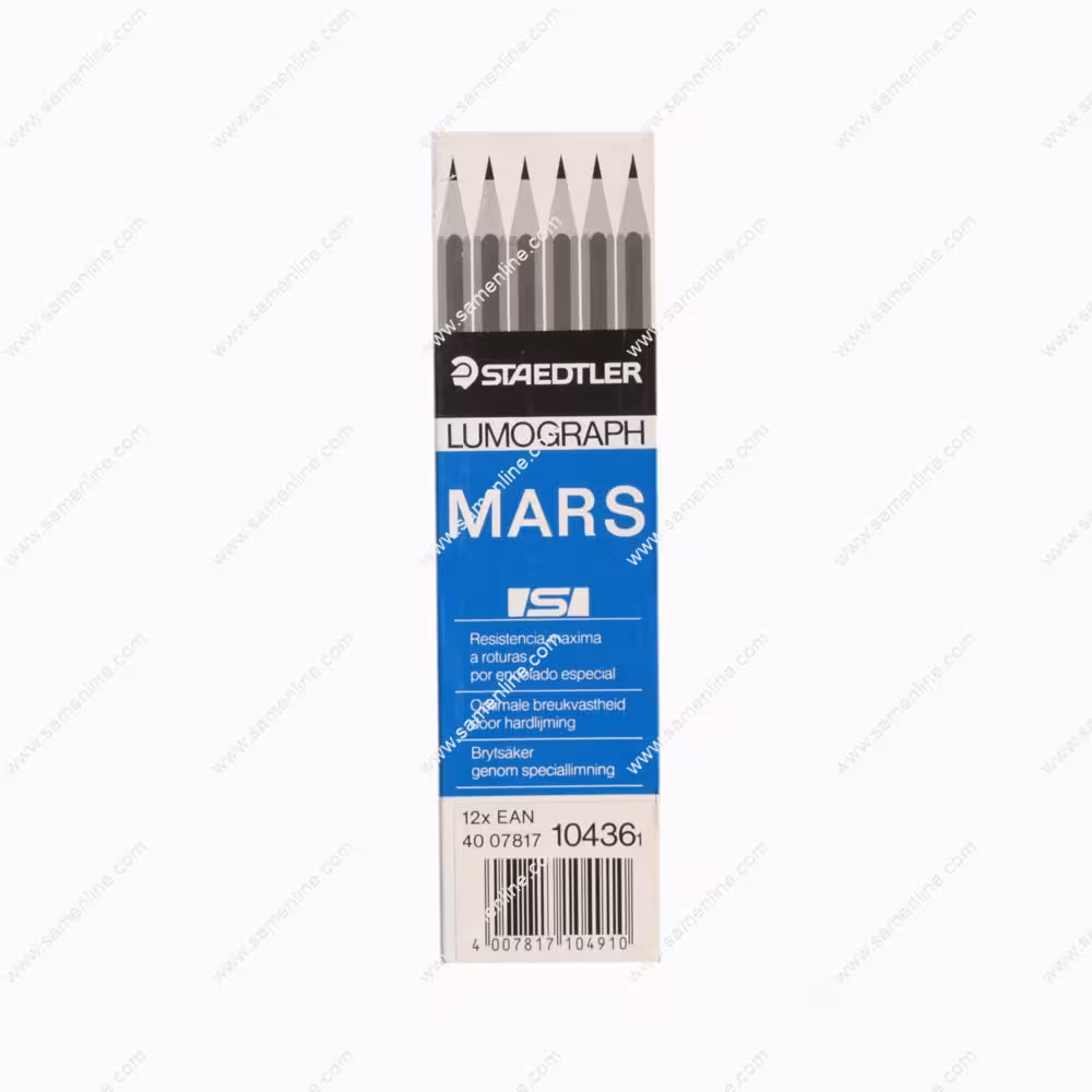مداد طراحی استدلر مدل MARS LUMOGRAPH با درجه سختی 9H بسته 12 تایی