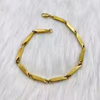 دستبند مدل کبریتی رنگ طلایی