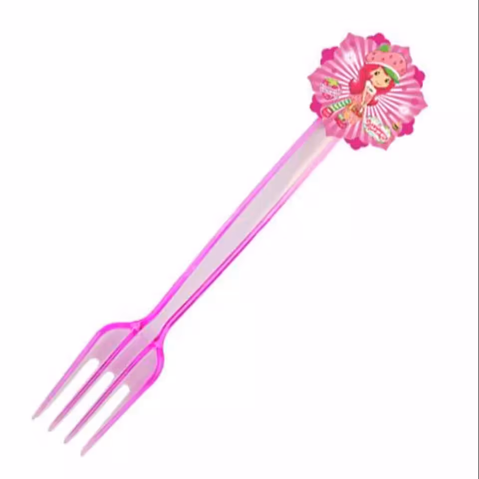 تم تولد چنگال تم دختر توت فرنگی(پک 10عددی)